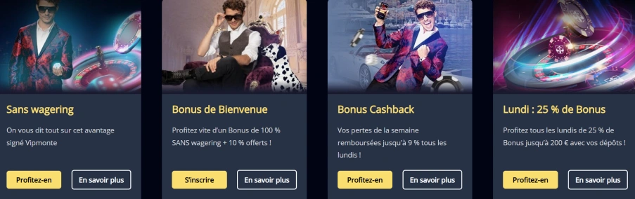 Bonus pour les joueurs du casino Montecrypto Bonus pour les joueurs du casino Montecrypto